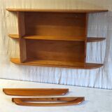 Solid pine bathroom cabinet with shelf - mid 20th century.