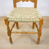 Rustic Chair With Woven Seat, Spain, 1950's