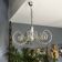Lustre 5 boules chrome et verre fumé 1960