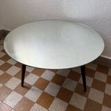 Table basse tripode miroir années 60