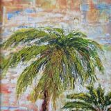 Tableau peinture exotique style colonial