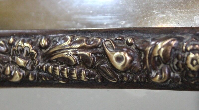 Mirror in repoussé brass, louis xiv style, napoleon iii era – xixth