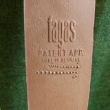 Set of 4 green Danish armchairs