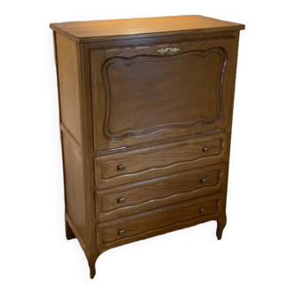 Art Nouveau Secretary In Oak Year 1900