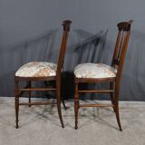 Pair of Chairs in Red Cherry, by Colombo Sanguineti, Italy – 1950