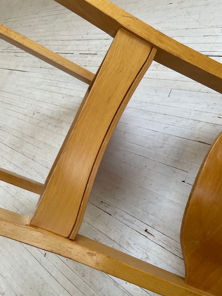 12 80s beech chairs