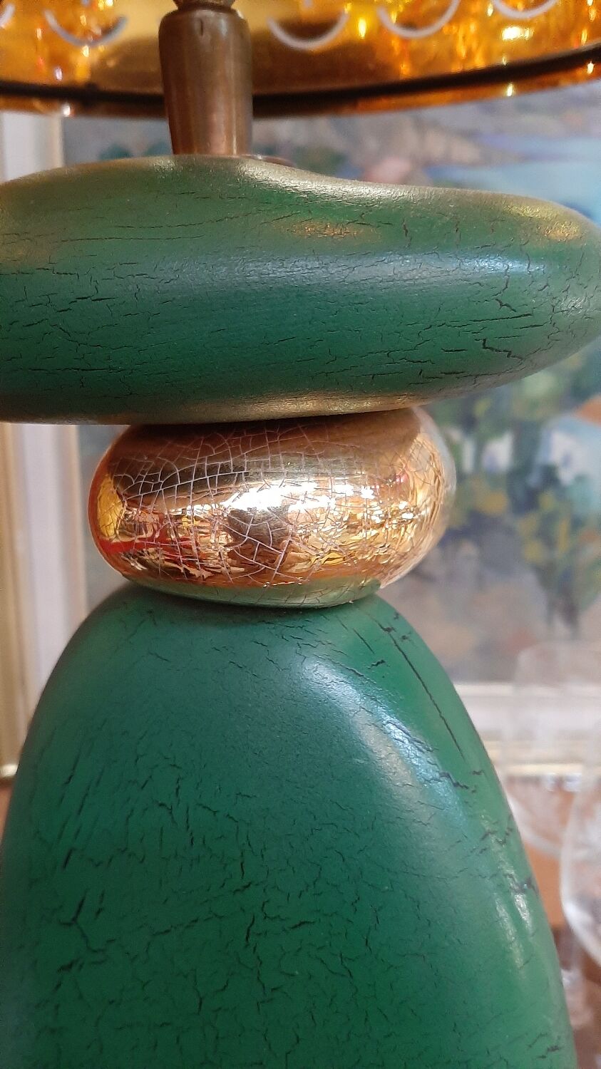 Green and gold lamp françois chatain