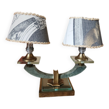 Lampe de bureau art déco style Adnet