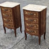 Paire chevet / chiffonnier Commode vintage style Louis XV