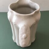 Antique ivory-coloured porcelain vase/pitcher