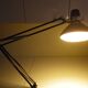 Lamp architect with lampshade in enamelled plate and 2 articulated arms brand ledu