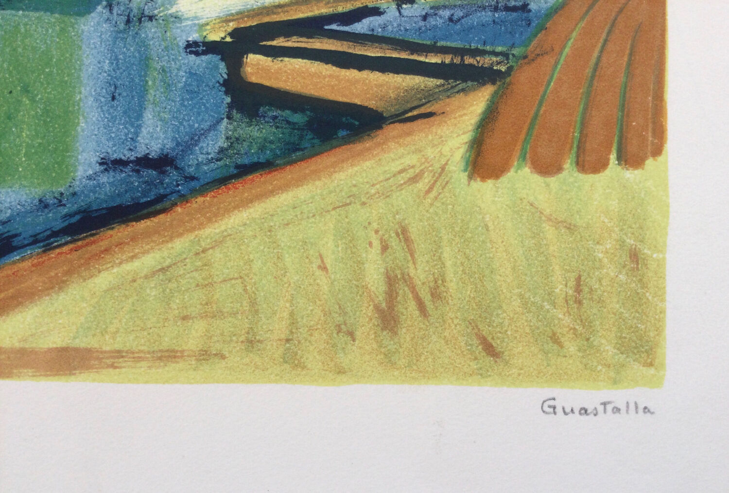 Pont-Aven. Lithograph by Pierre GUASTALLA 1891-1968