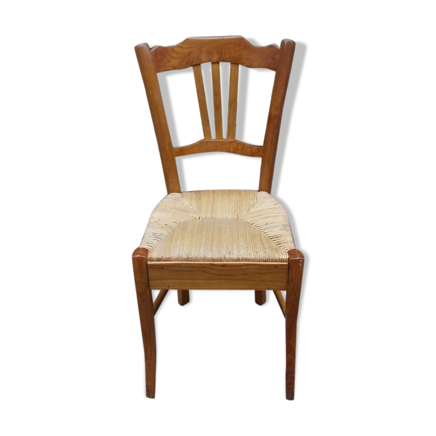 Rush seat chair in acacia