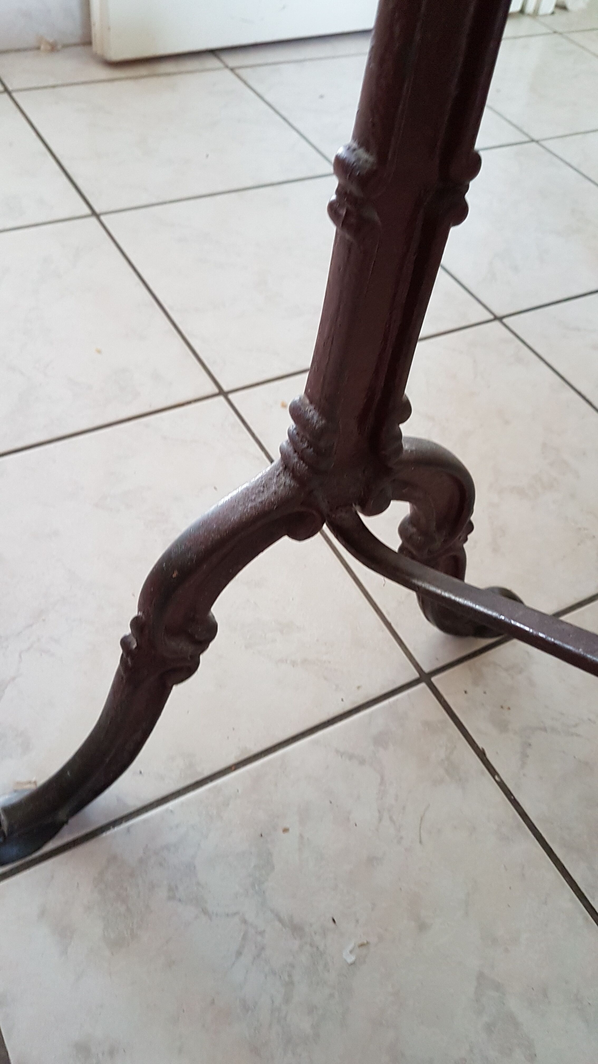 Bistro table with marble top