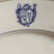 Set of 11 large flat plates – White porcelain with blue rim – Pillivuyt, 31 cm