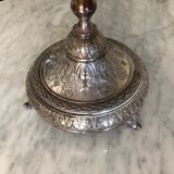 3-storey cake display in silver metal from the Mills Brussels brand. Date from the 1930s