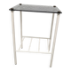 Vintage metal and glass side table