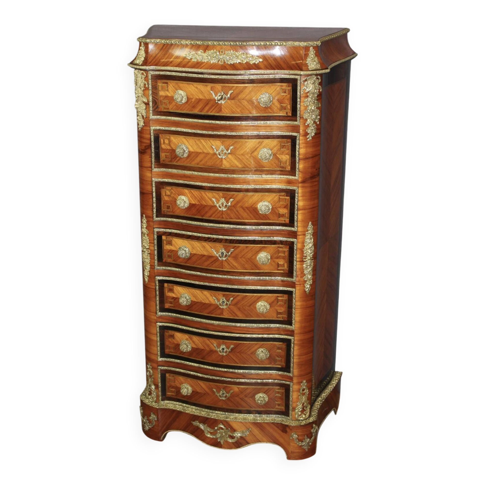 Napoleon III secretary in marquetry and bronze 19th century