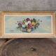 Large vintage painting of a bouquet of flowers signed EA Foix
