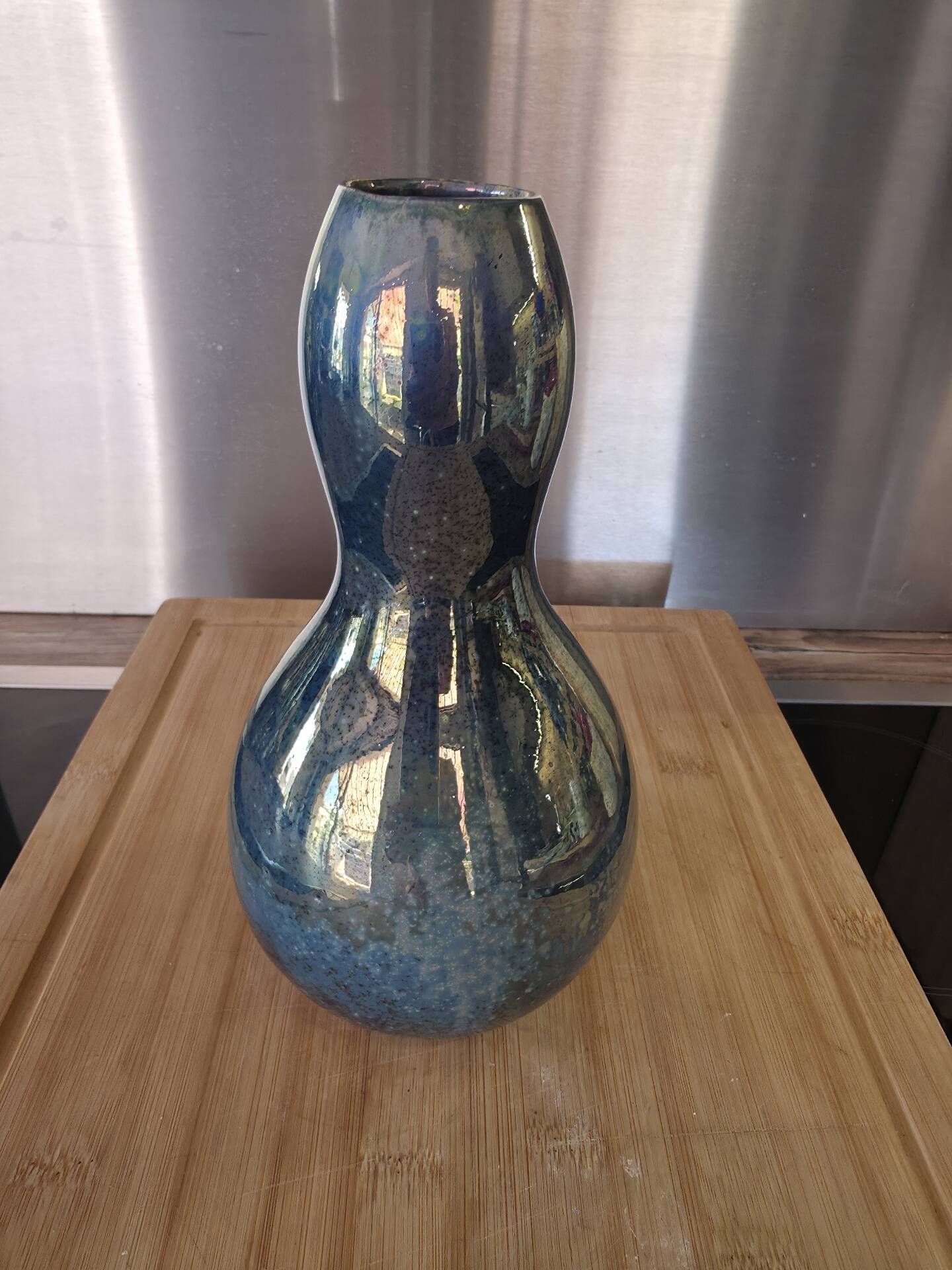 Flamed Stoneware Gourd Vase from Cytère – Rambervillers Vosges Art Deco –