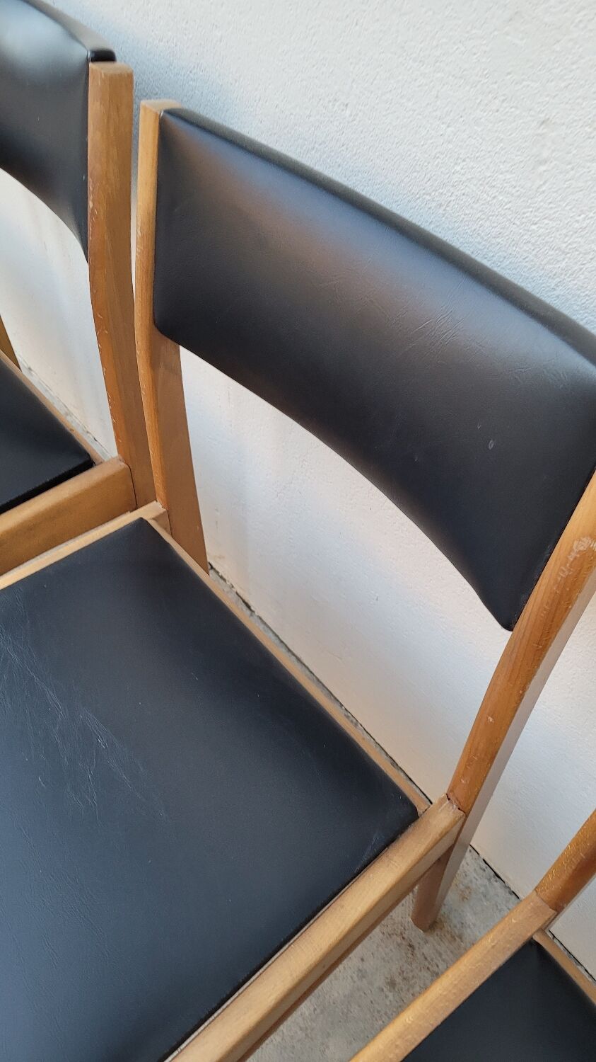 Série de 4 chaises scandinave vintage 1950