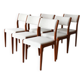 Set of 6 1960s Scandinavian teak dining chairs