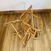 Fauteuil cubique en rotin