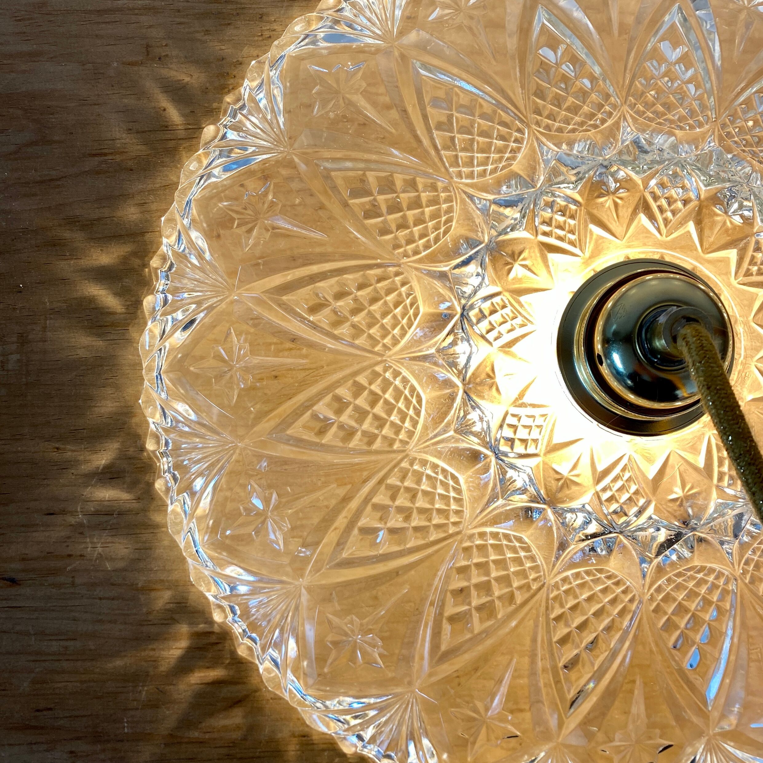 Vintage glass lampshade pendant lamp