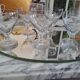 6 verres à vin gravés style bistro en verre soufflé