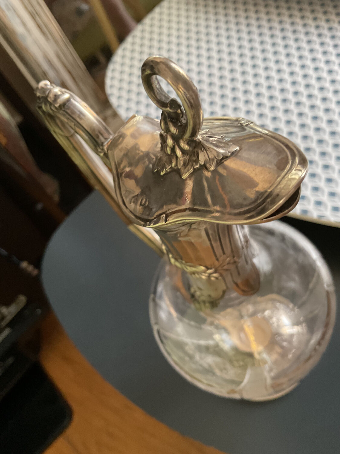 Carafe silver vermeil grapes 🍇