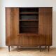 Vintage 1950s wooden wardrobe
