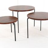 Round nesting tables 'Eindhoven' mid century