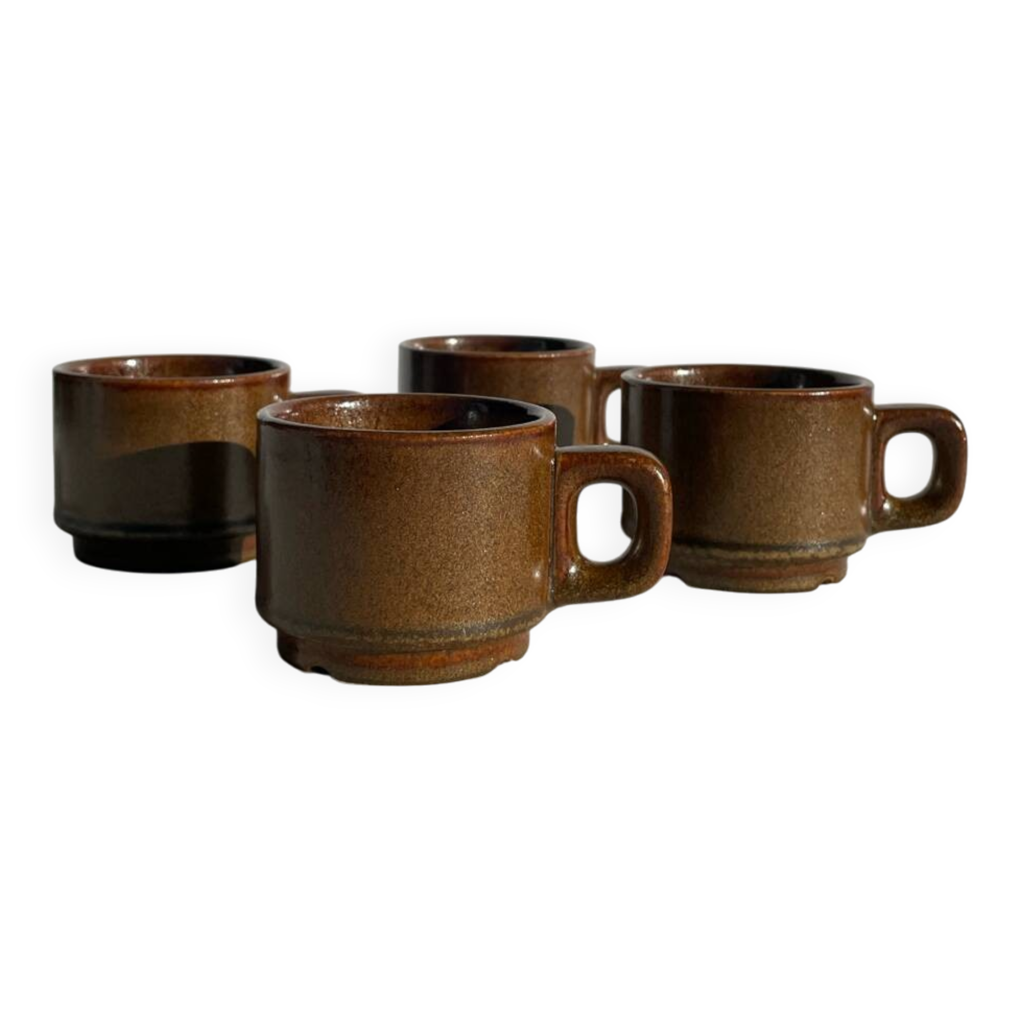 Stoneware coffee mugs