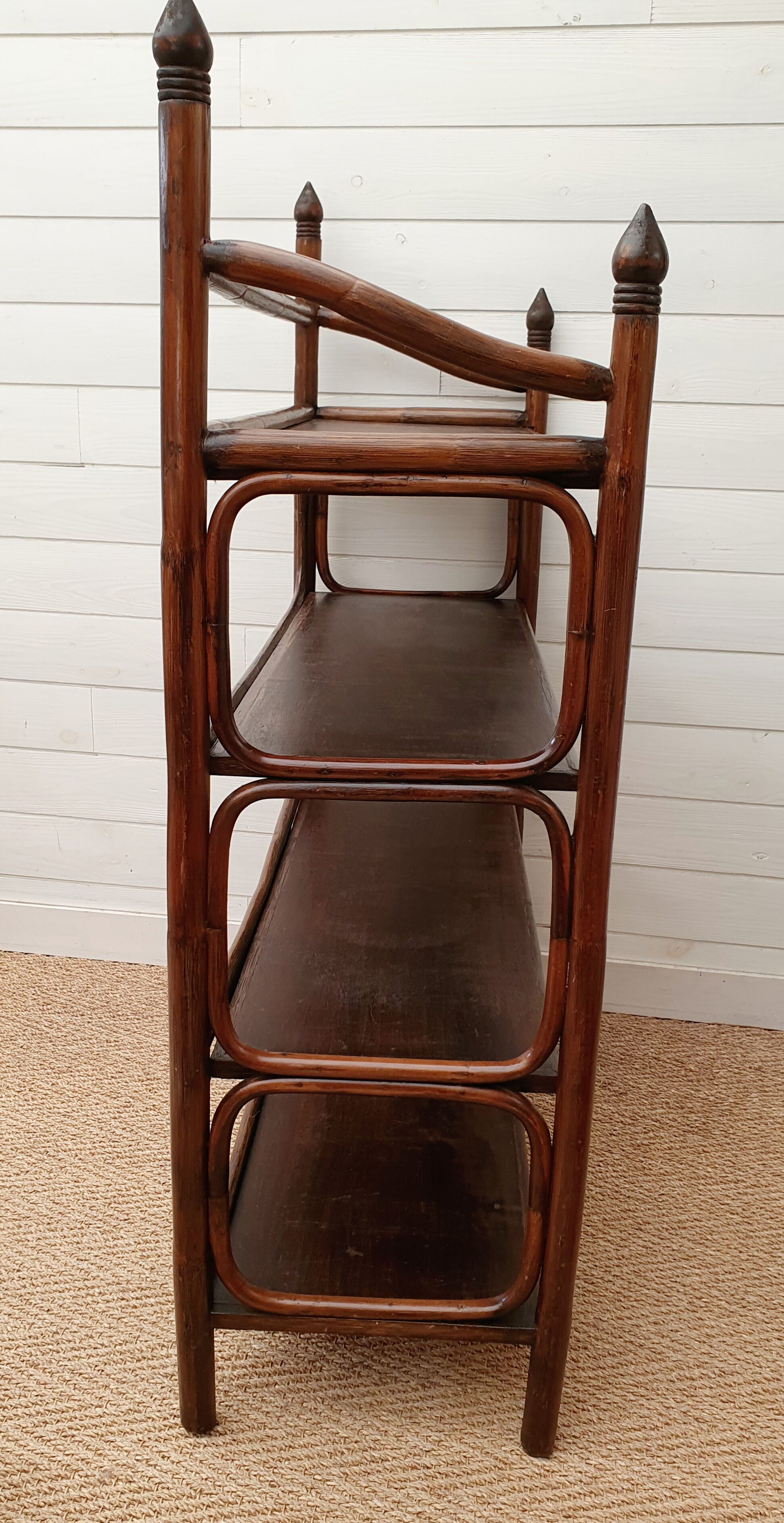Bamboo rattan shelf 1970