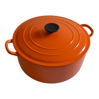 Cocotte fonte emaillee le creuset g 29 cm orange