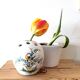 Vase lallier earthenware flowers in Moustiers