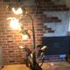 Lampadaire fleurs et plante lampe de plancher de fleur - design années 70