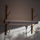 Swedish wooden wall-mounted drawing rack