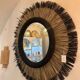 Handmade wall mirror made of natural fibers – bohemian chic style
