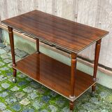 2-level serving trolley in lacquered mahogany and brass 1960