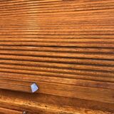 American desk with sliding shutter in solid oak, 20th century