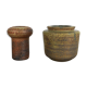 Set of 2 ceramic studio pottery vase by Piet Knepper for Mobach Netherlands 1970