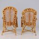 2 bamboo armchairs "wicker chairs"