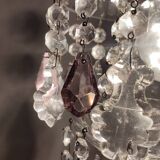 Lámpara de techo de cristales. Francia, 1950s.