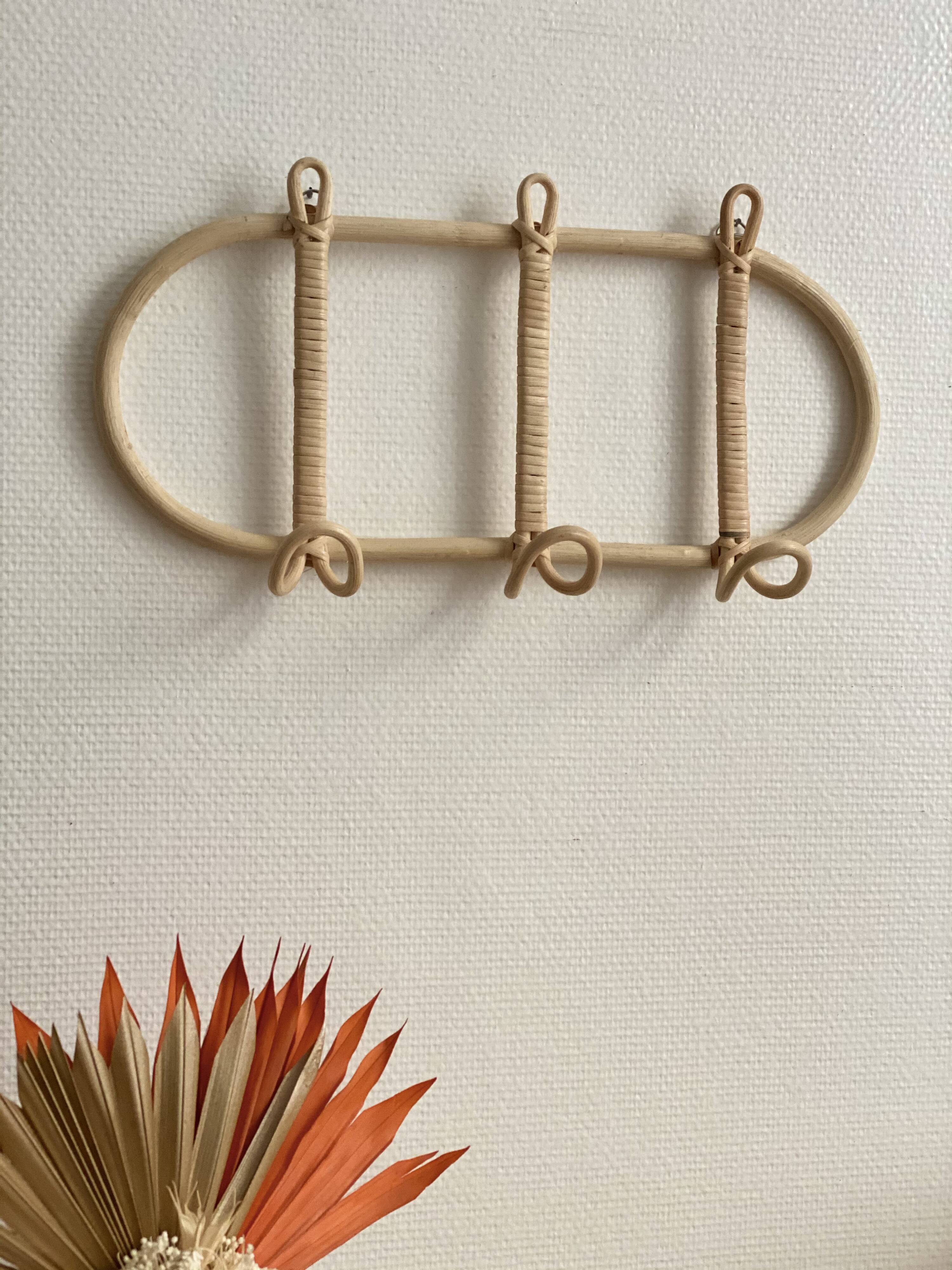 Rattan coatrack