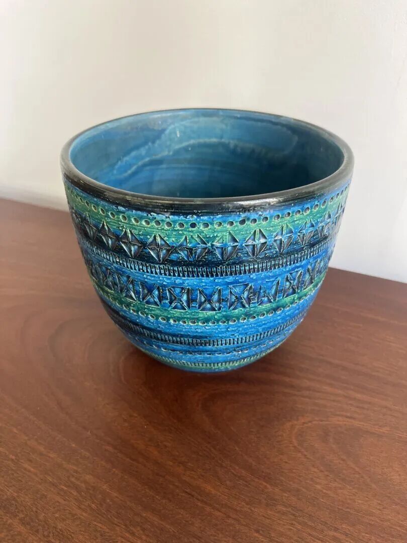 Bitossi flowerpot – Rimini blue, Aldo Londi