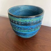 Vase à fleurs Bitossi – Bleu Rimini, Aldo Londi