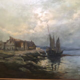 Painting XXth signed and dated 47