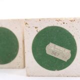 Set of 3 Marble Art Marta travertine column candle holders