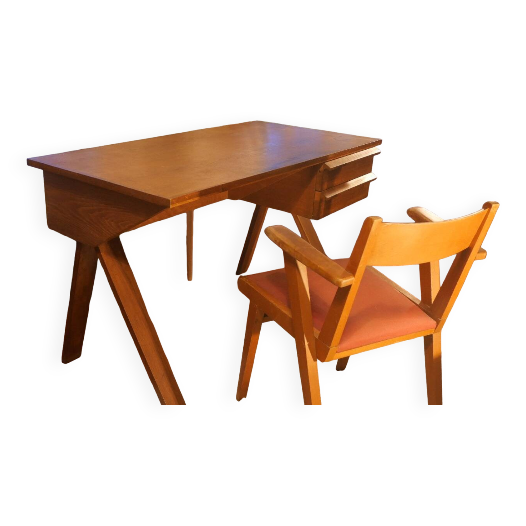 EB02 desk by Cees Braakman for Pastoe (1950) & its chair